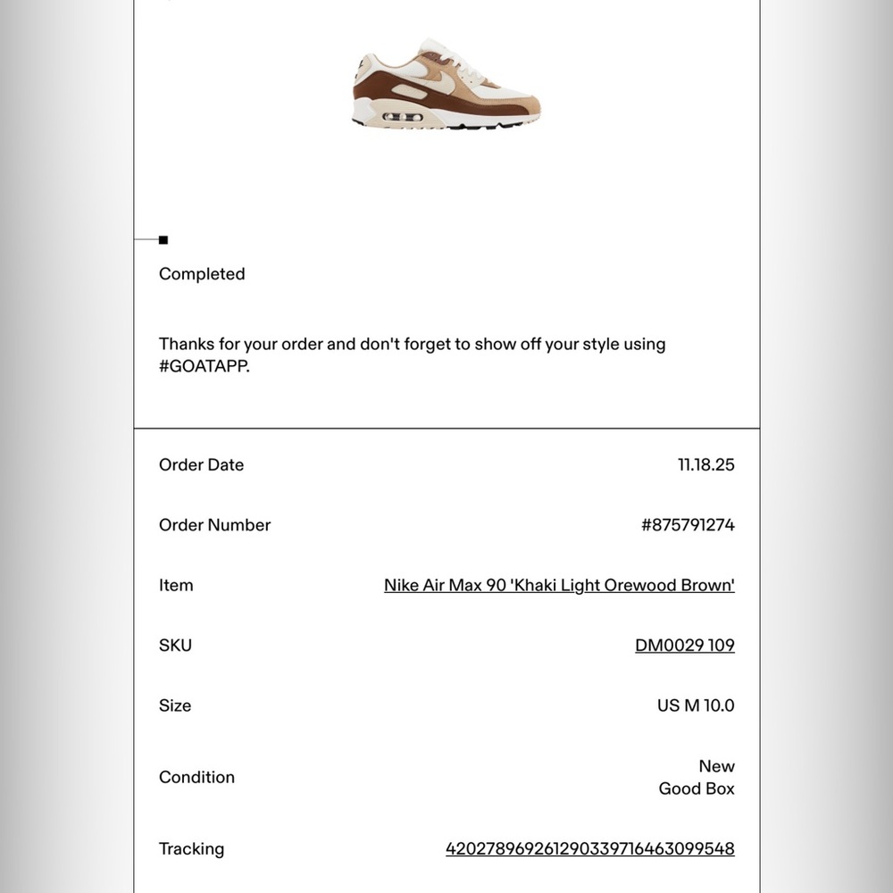 Nike Air Max 90 Khaki and Brown Athletic Shoes - Picture 10 of 10